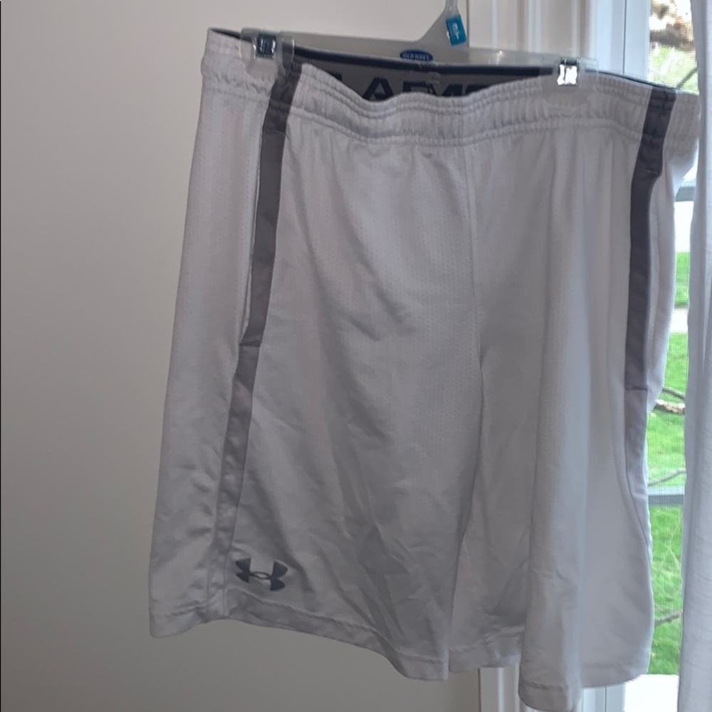 White Under Armour shorts